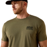 Ariat Mens Outline Shop Tee - Military Heathers