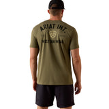 Ariat Mens Outline Shop Tee - Military Heathers