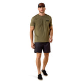 Ariat Mens Outline Shop Tee - Military Heathers