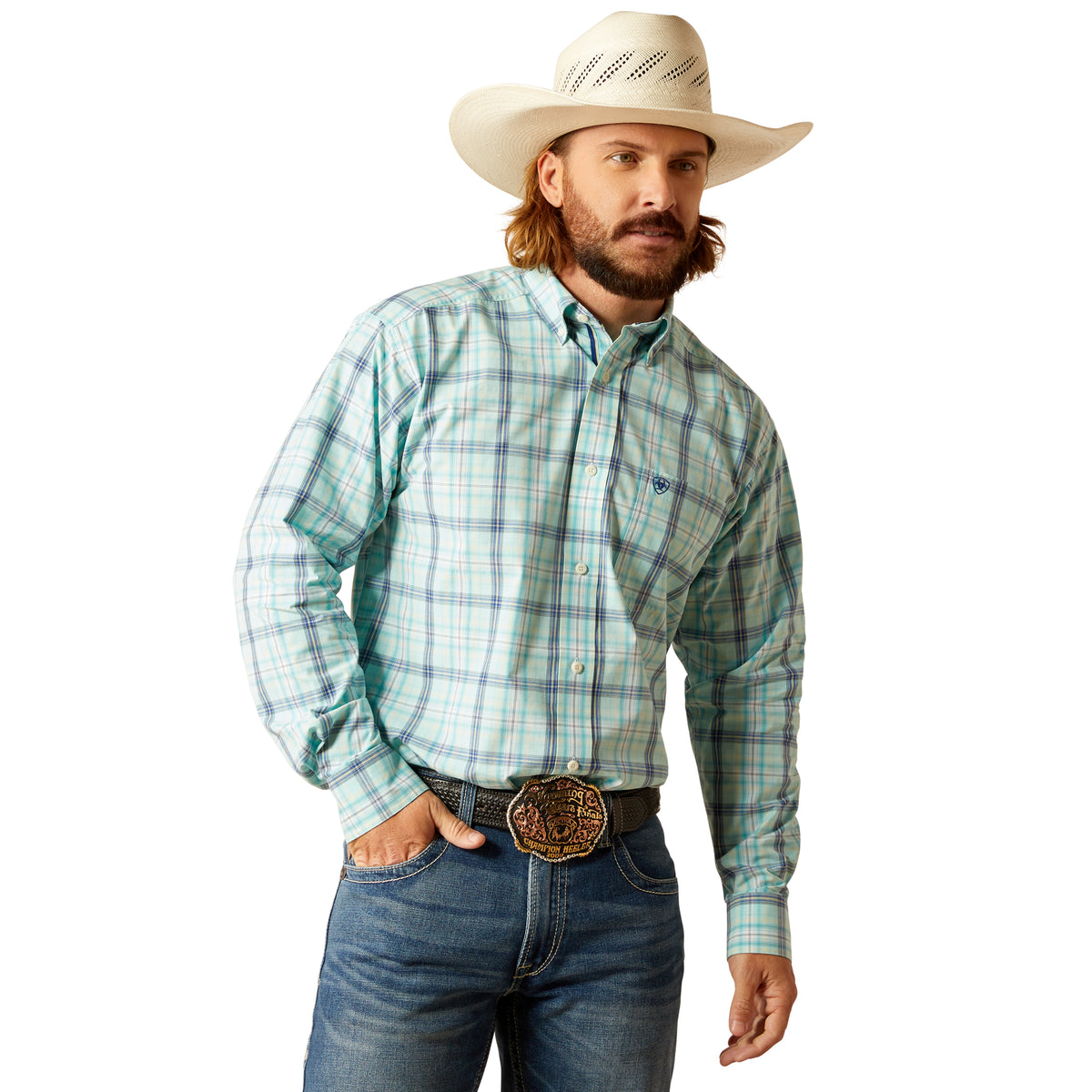 Ariat Mens Pro Pete Shirt - Blue Tint