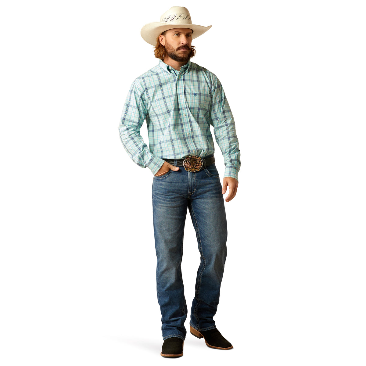 Ariat Mens Pro Pete Shirt - Blue Tint