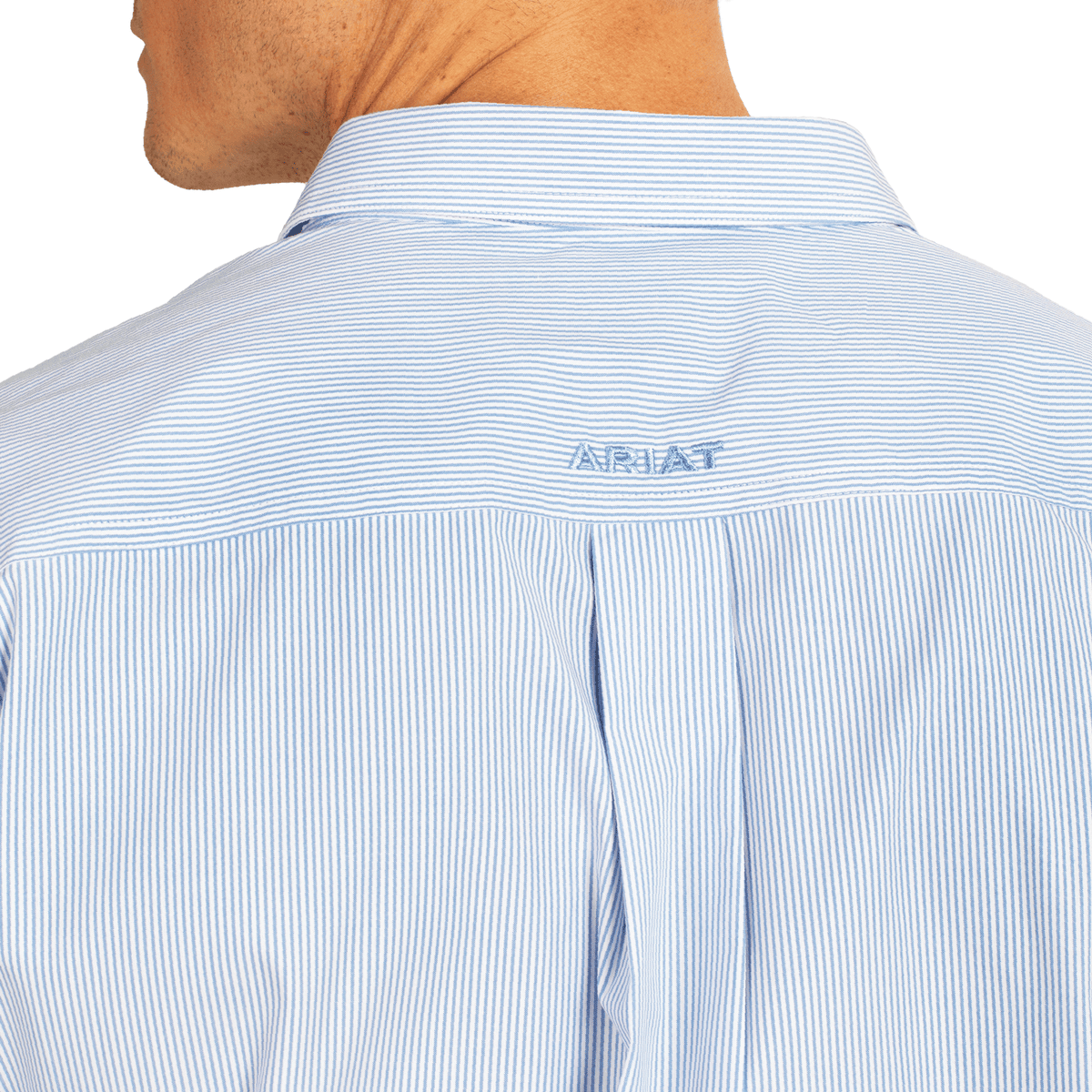 Ariat Mens Pro Series Cliff Shirt - Light Blue Stripe