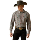 Ariat Mens Pro Series Trenton Fitten Snap Shirt - Grey