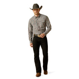 Ariat Mens Pro Series Trenton Fitten Snap Shirt - Grey