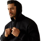 Ariat mens Rebar Workman Bare Knuckle Hoodie - Black