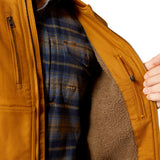Ariat Mens Rebar Stretch Canvas Bomber Jacket - Golden Brown