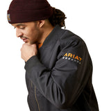 Ariat Mens Rebar Duracanvas Bomber Jacket - Black