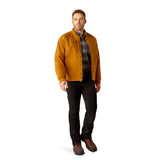 Ariat Mens Rebar Stretch Canvas Bomber Jacket - Golden Brown