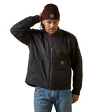 Ariat Mens Rebar Duracanvas Bomber Jacket - Black