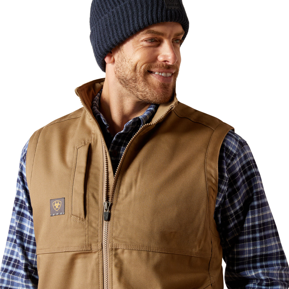 Ariat Mens Rebar Duracanvas Vest - Field Khaki