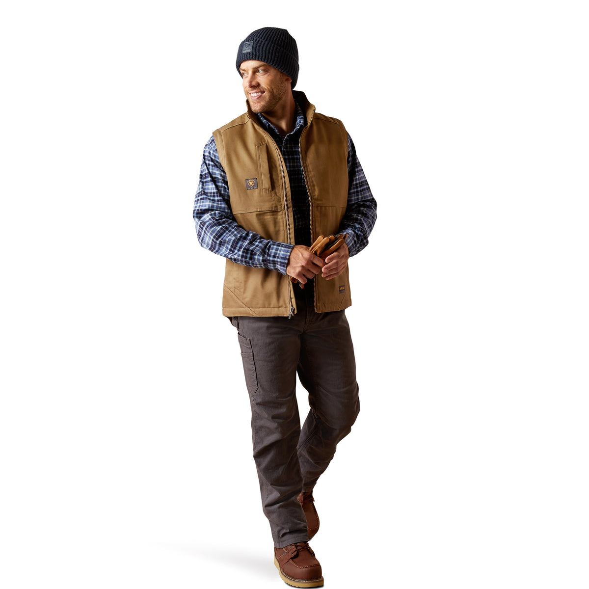 Ariat Mens Rebar Duracanvas Vest - Field Khaki