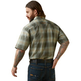 Ariat Mens Rebar Made Tough Durastretch Short Sleeve Workshirt - Silt Green Plaid