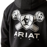 Ariat Mens Rebar Workman Bolt Hoodie - Charcoal Heather