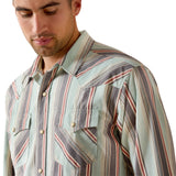 Ariat Mens Retro Hesperus Fitted Shirt - Aquifer Plaid