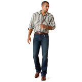 Ariat Mens Retro Hesperus Fitted Shirt - Aquifer Plaid