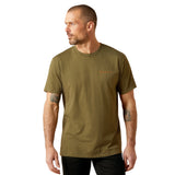 Ariat Mens Ropers Seal Tee - Military Healther