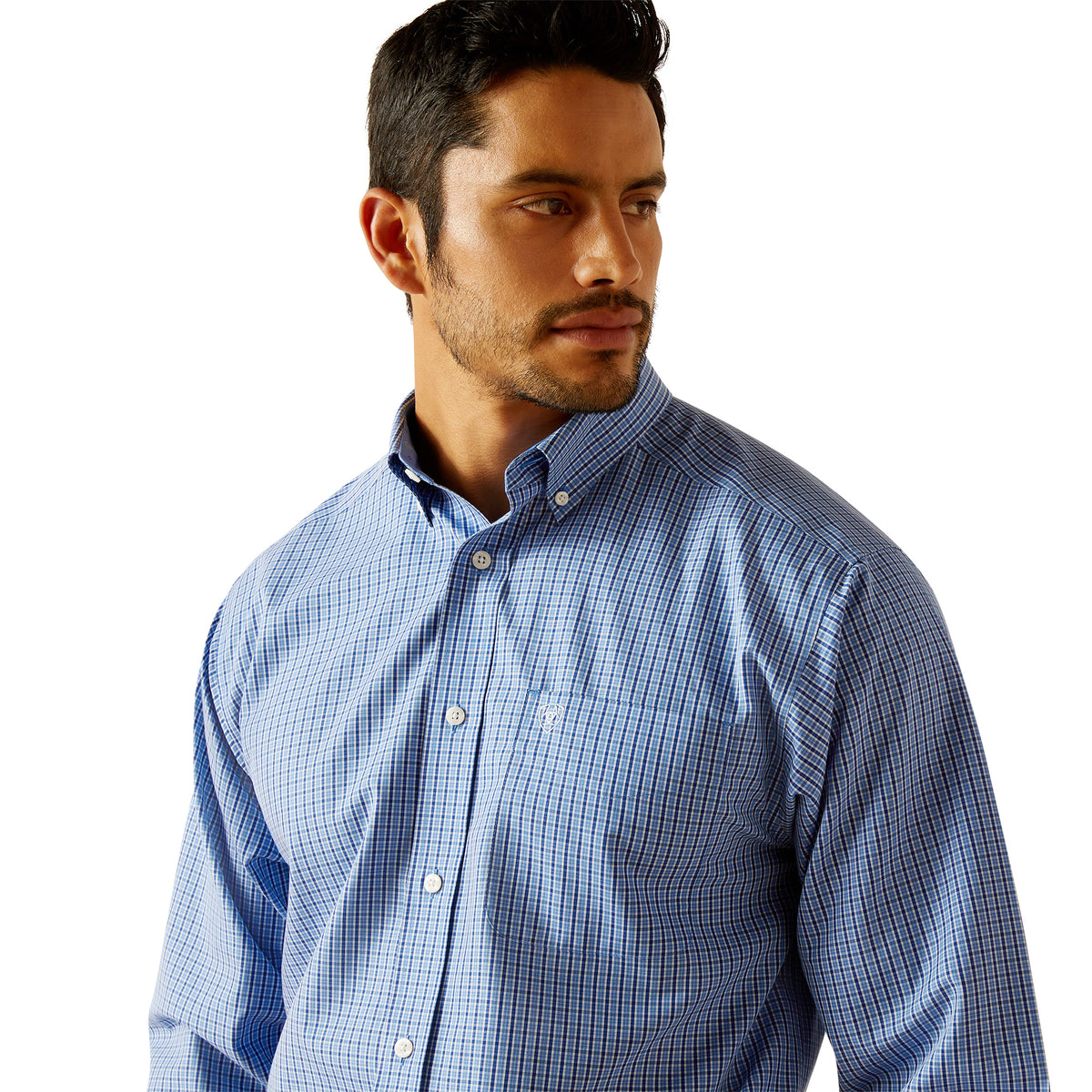 Ariat Mens Wrinkle Free Rowan Shirt- Regatta