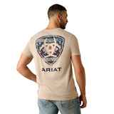 Ariat Mens Sandstone Shield Tee - Brindle Heather