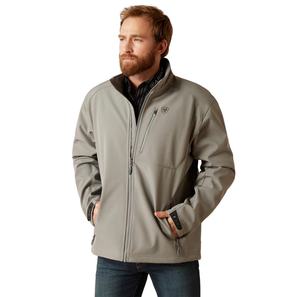 Ariat Mens Logo 2.0 Softshell Jacket - Jetty Grey