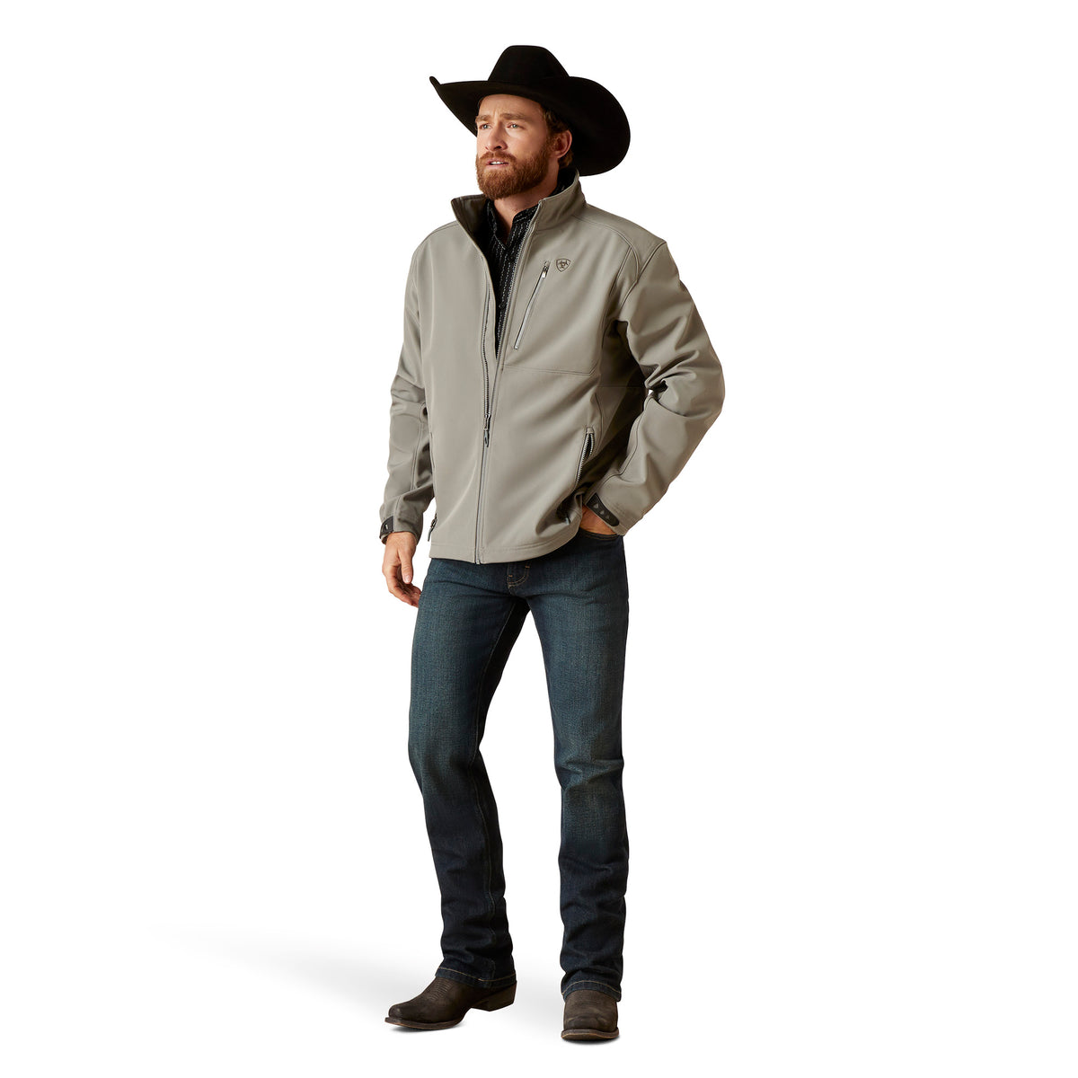 Ariat Mens Logo 2.0 Softshell Jacket - Jetty Grey