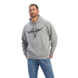 Ariat Mens Horns Southwest Sweatshirt - Medium Grey Heather