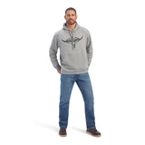 Ariat Mens Horns Southwest Sweatshirt - Medium Grey Heather