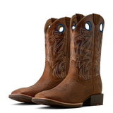 Ariat Mens Sport Sidebet Wide Square Toe - Toasted Grain/Dark Tan