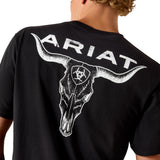 Ariat Mens Stipple Steer Tee - Black