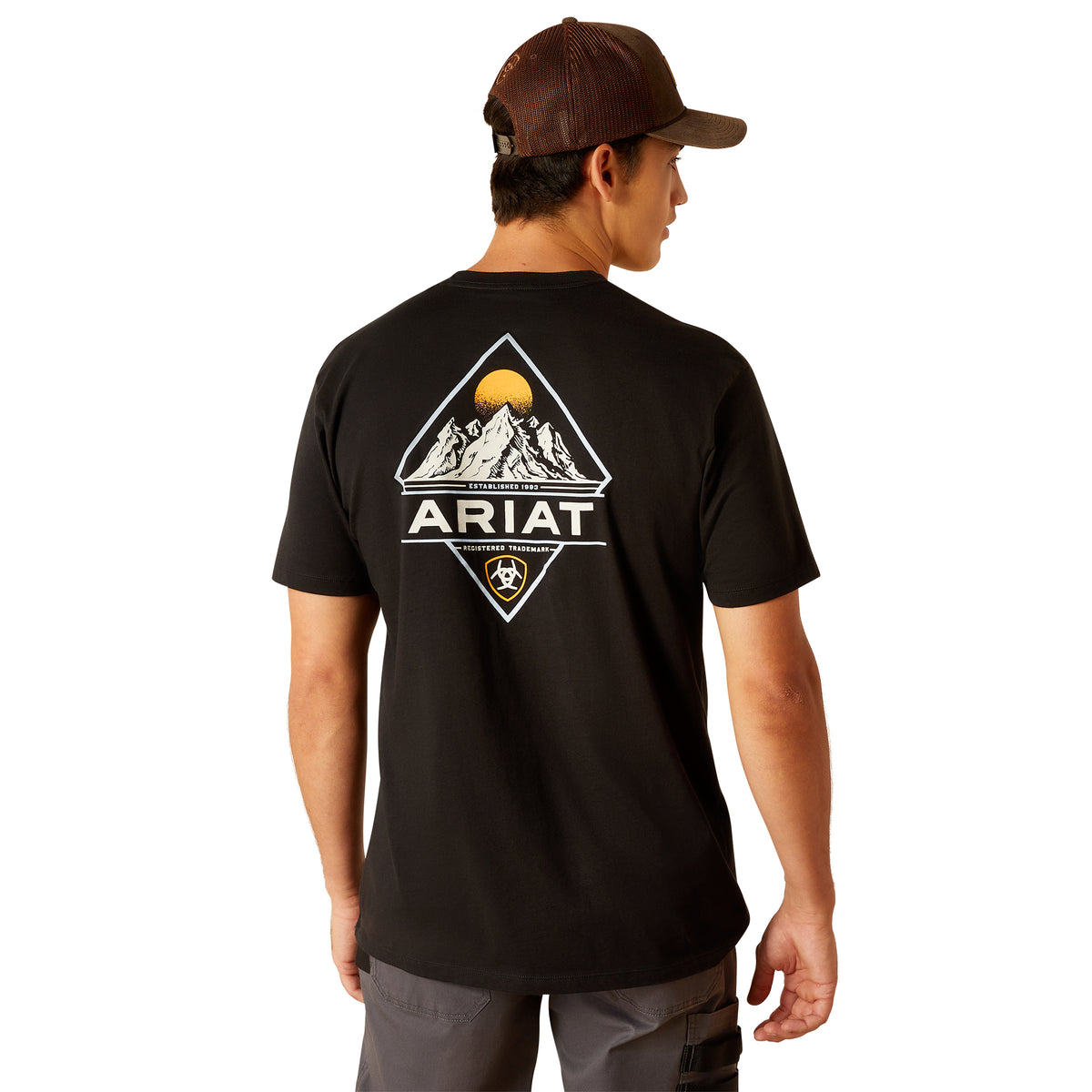 Ariat Mens Diamond Mountain Tee - Black Heather