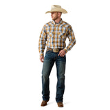 Ariat Mens Pro Series Tiango Classic Fit Shirt - Golden Brown Plaid