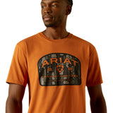 Ariat Mens Underlands Camo Badge Tee - Adobe