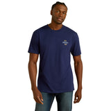 Ariat Mens Woven West Tee -Medieval Blue