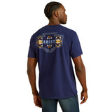 Ariat Mens Woven West Tee -Medieval Blue