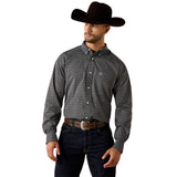 Ariat Mens Wrinkle Free Lucien Classic Fit Shirt - Black Leaf Print