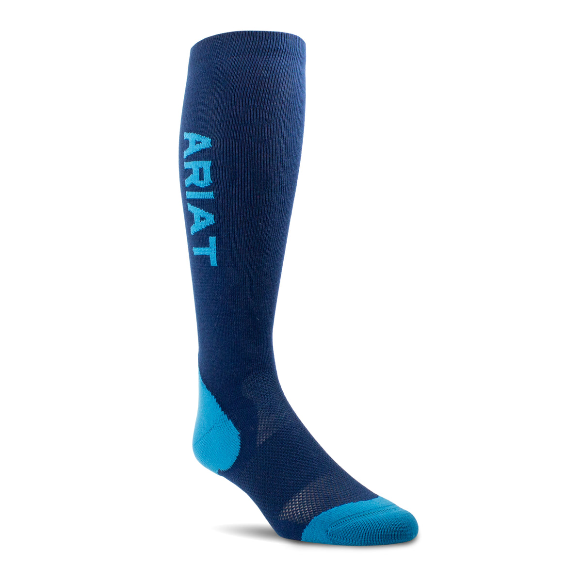 Ariat Uni Ariattek Slimline Performance Socks - Navy/Mosaic Blue