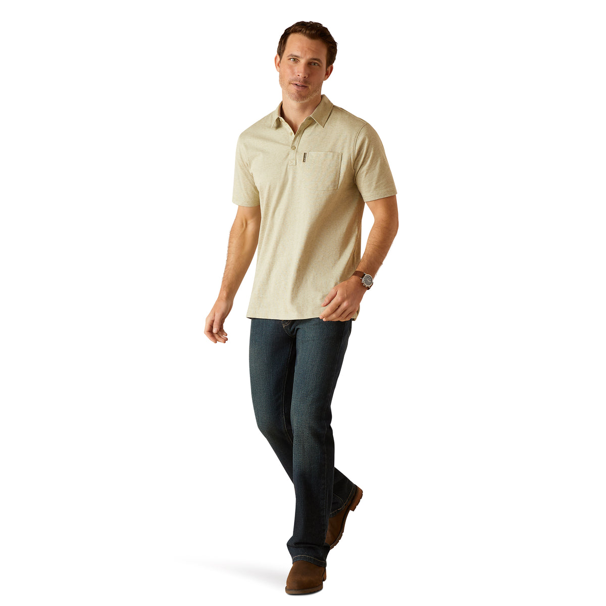 Ariat Mens Chorley Polo - Sage Heather