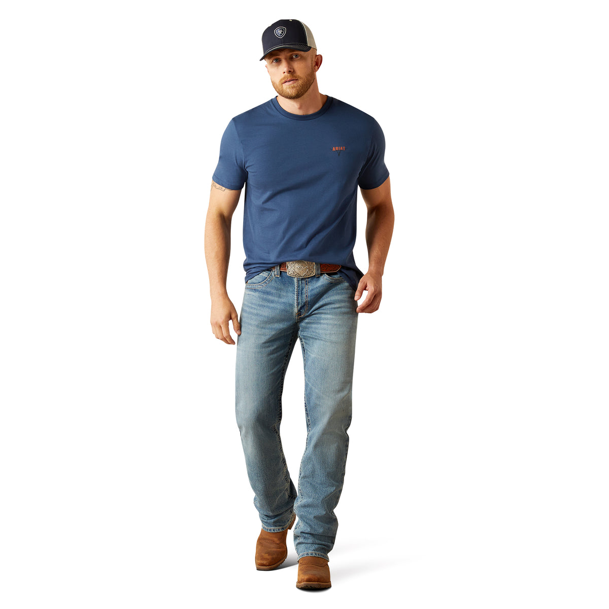 Ariat Mens Ranch Tough Tee - Space Blue