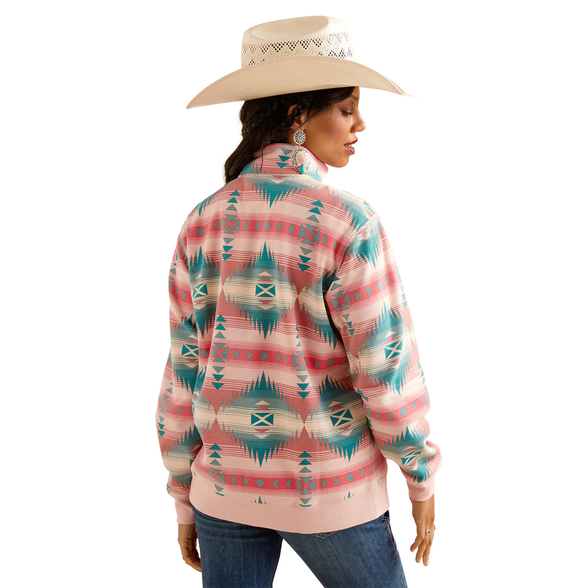 Ariat Womens Ranger 1/2 Zip Sweatshirt - Tiffay Print