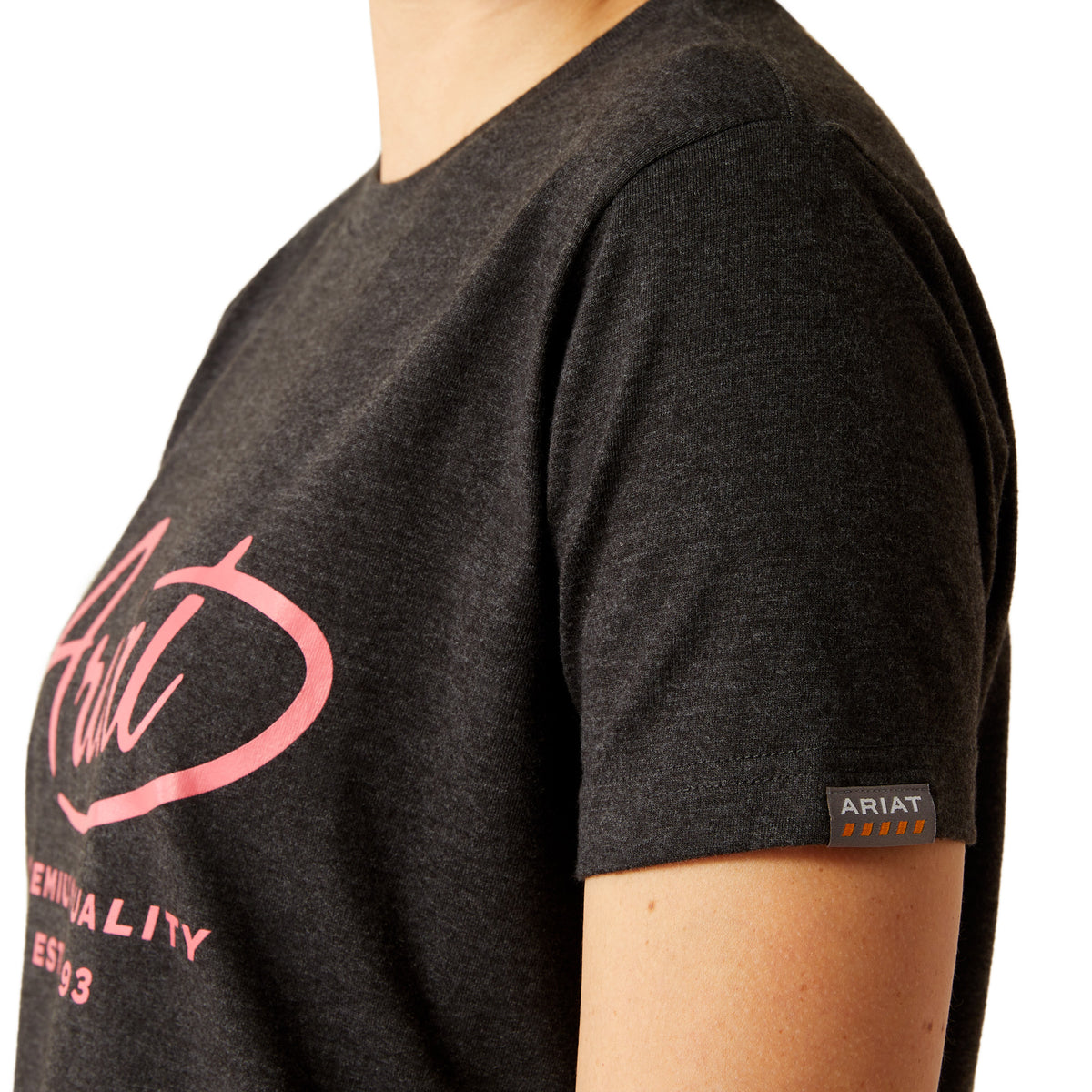 Ariat Womens Rebar Cotton Strong Worldwide Tee - Charcoal Heather