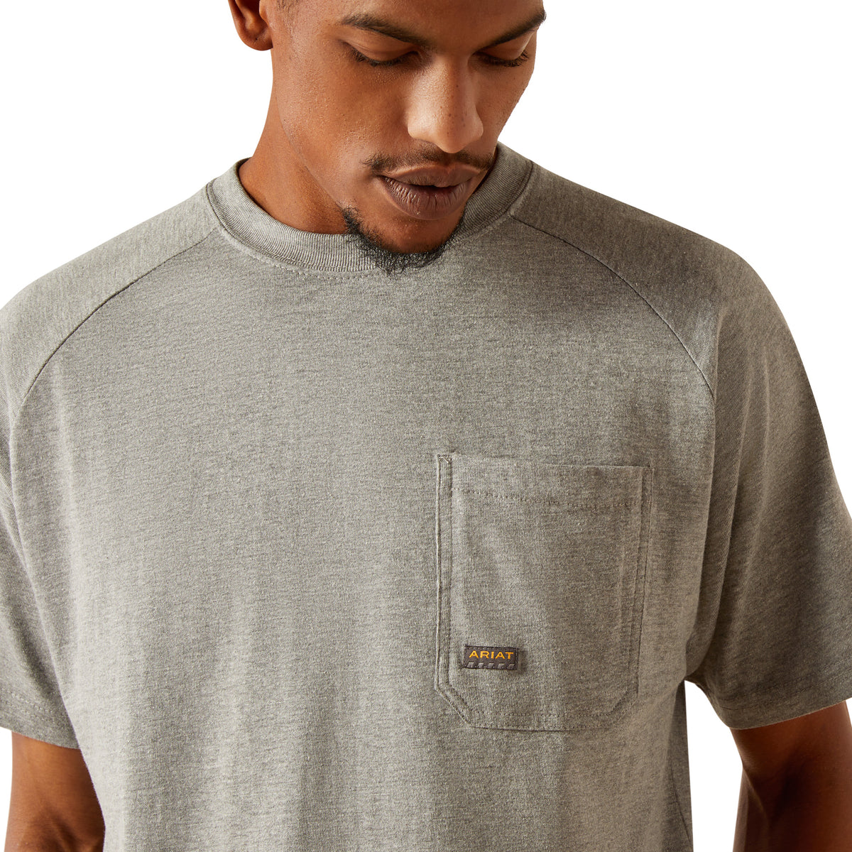 Ariat Mens Rebar Cotton Strong Workhog Tee - Heather Grey