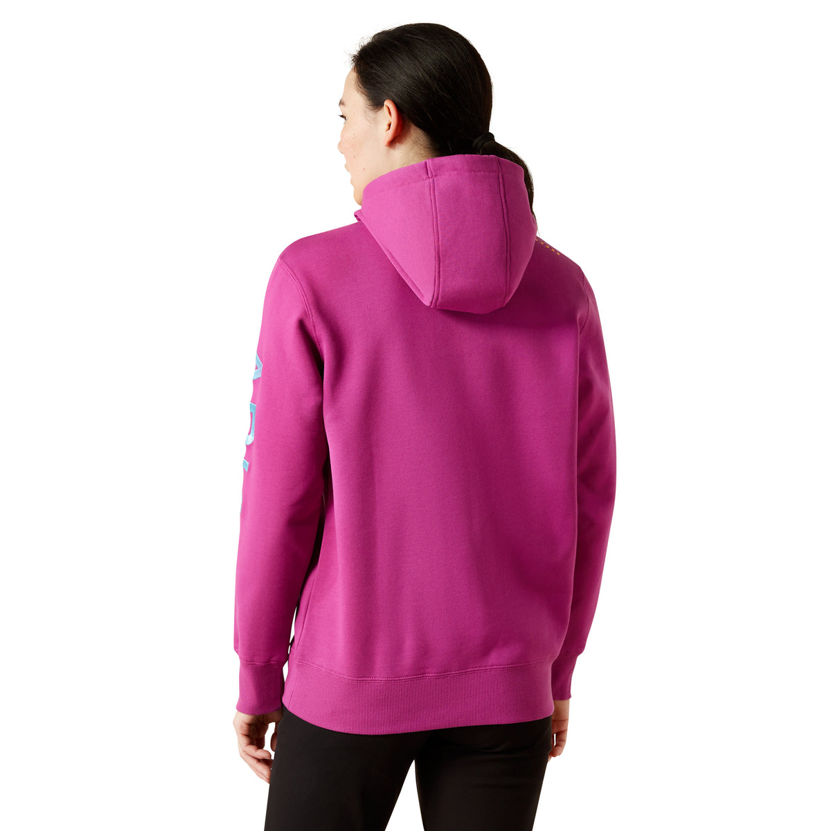 Ariatm Womens Rebar Graphic Hoodie - Willowherb/Maui Blue