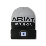 Ariat Unisex Rebar Headlight Beanie - Heather Grey/Black