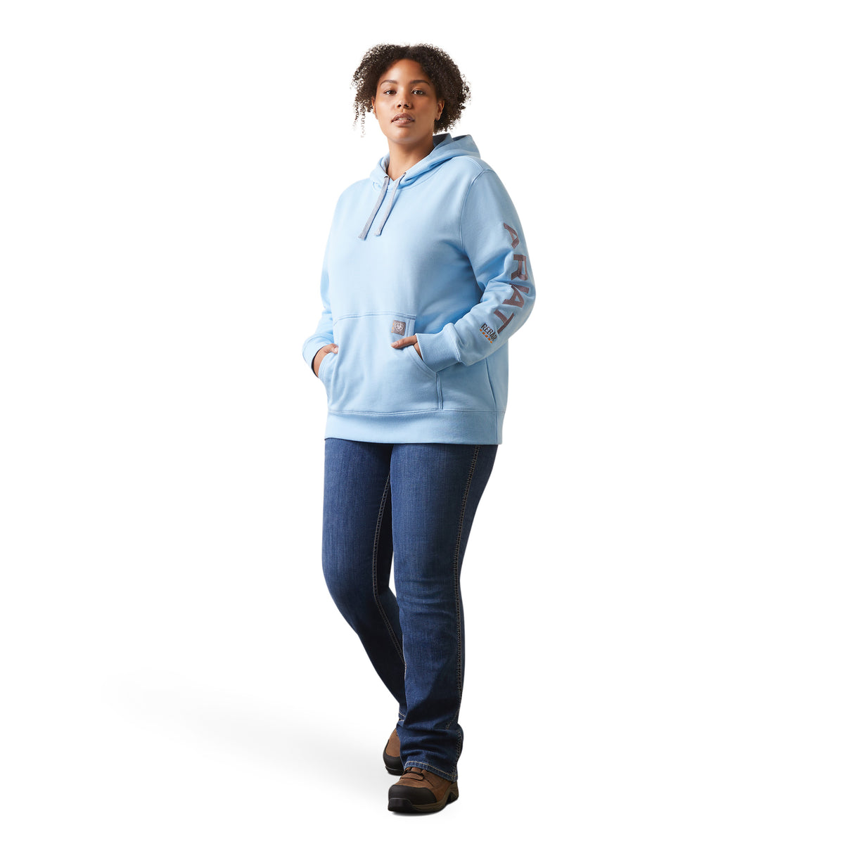 Ariat Womens Rebar Graphic Hood - Dutch Canal Heather/Dusk