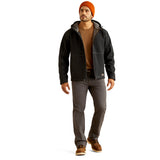 Ariat Mens Rebar Sherpa Stretch Canvas Softshell Jacket - Black