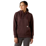 Ariat Womens Rebar Skill Set Zip Hoodie - Fudge Heather