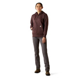 Ariat Womens Rebar Skill Set Zip Hoodie - Fudge Heather
