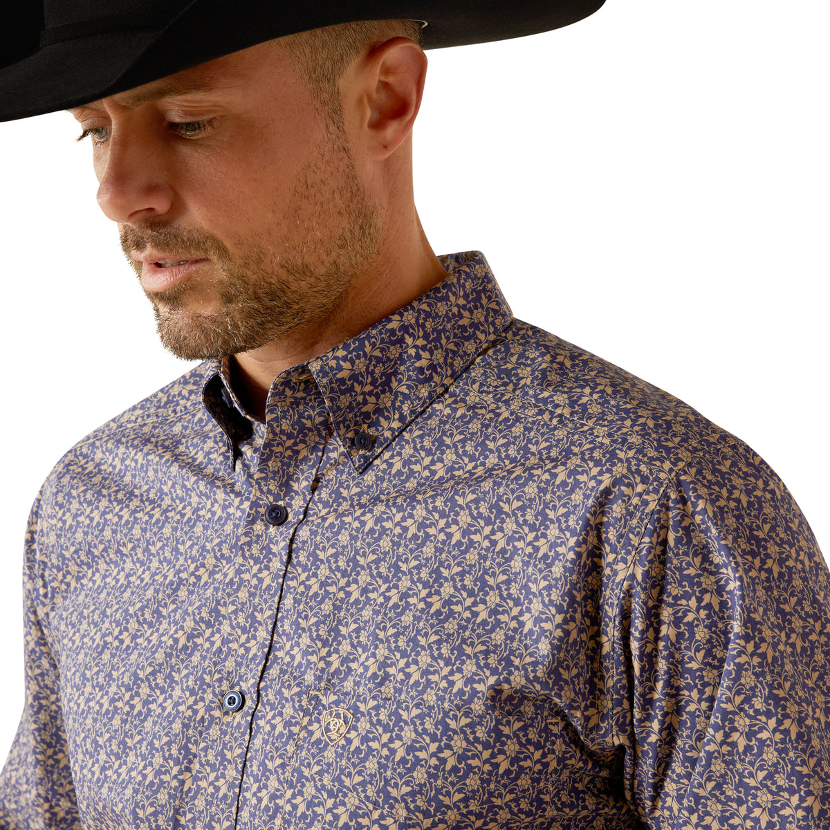 Ariat Mens Reyes Fitted Shirt - Royal Blue