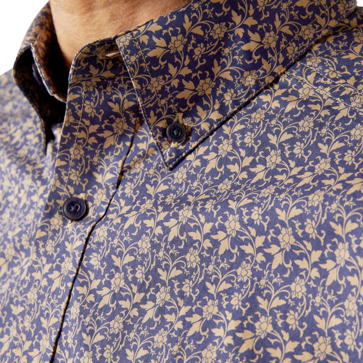 Ariat Mens Reyes Fitted Shirt - Royal Blue