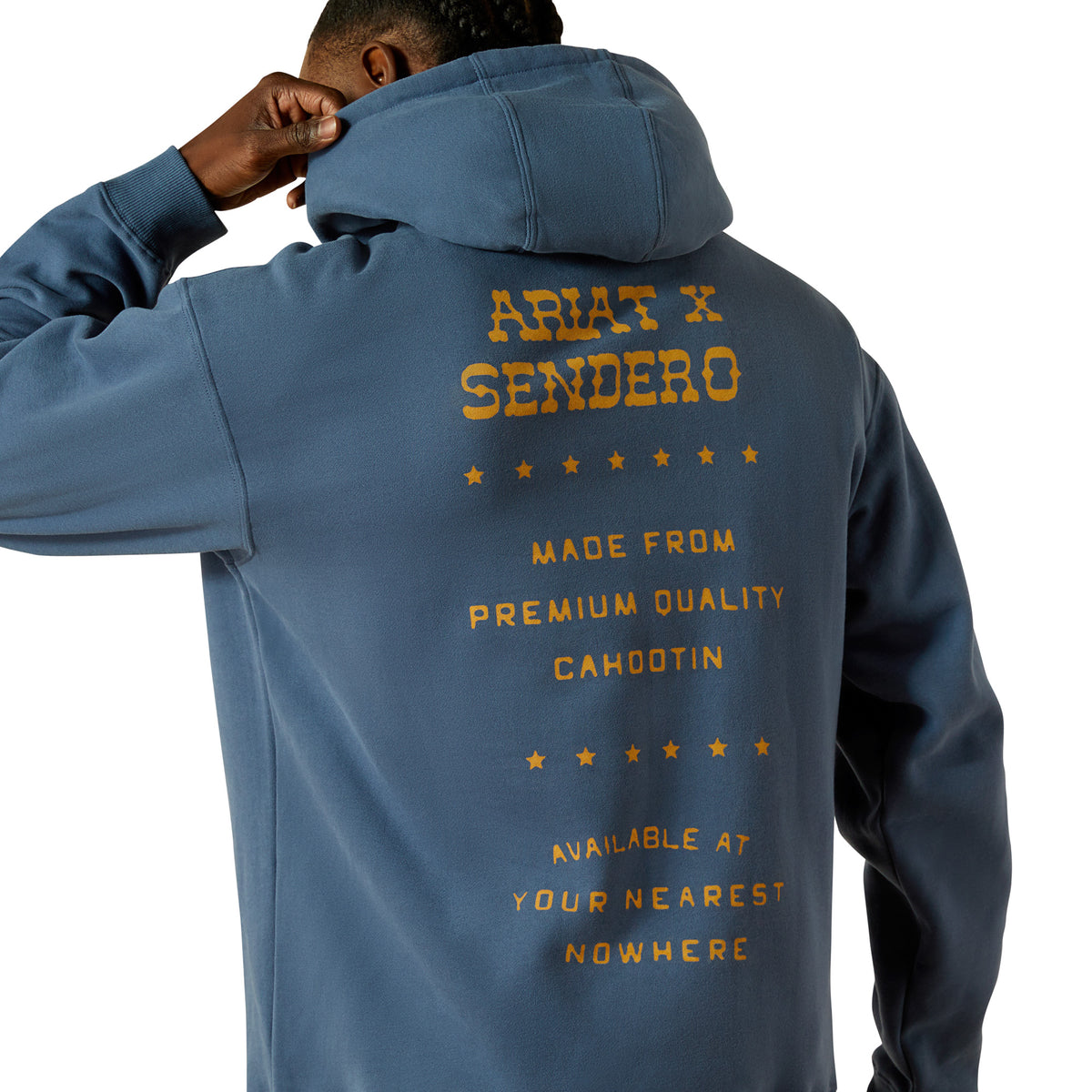Ariat Mens Sendero Back In The Saddle Hoodie - Dark Denim