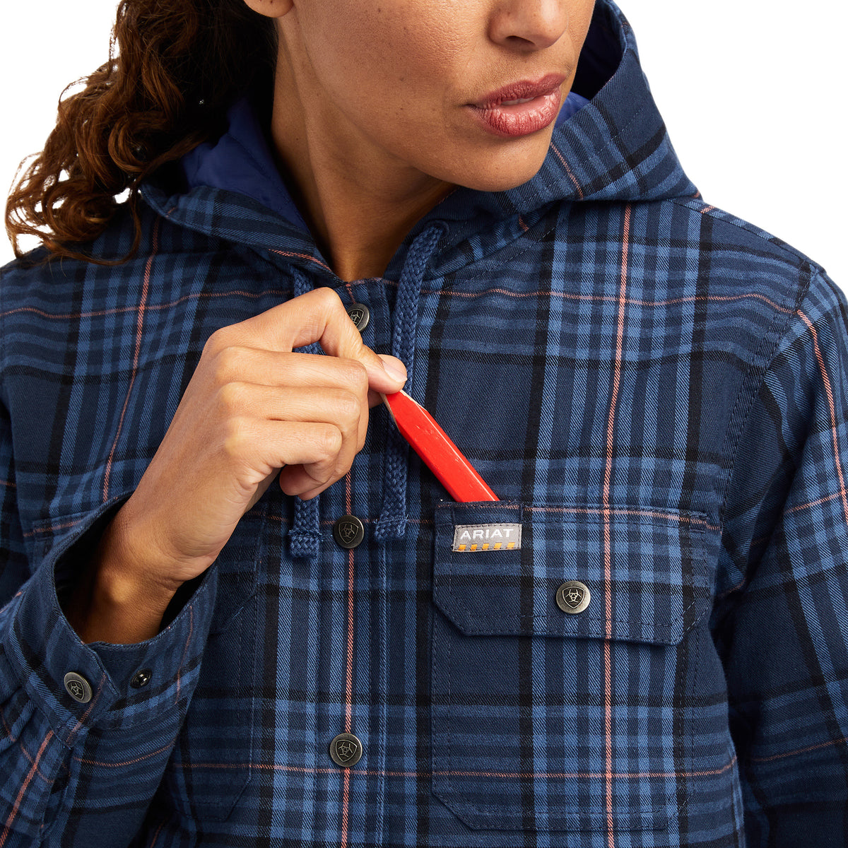 Ariat Womens Rebar Flannel Shirt Jacket - Navy